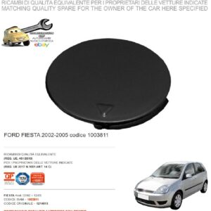 966 1003811 Per Ford Fiesta 03/2005-12/2005 Coprigancio Paraurti Anteriore Primer 1214013