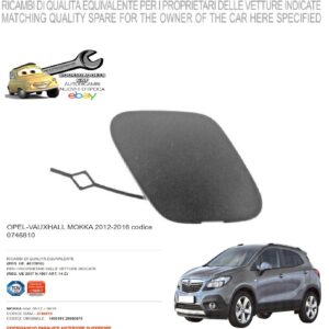 966 0746810 Per Opel Mokka 06/2012-09/2016 Coprigancio Paraurti Anteriore Superiore 1405181-25980570
