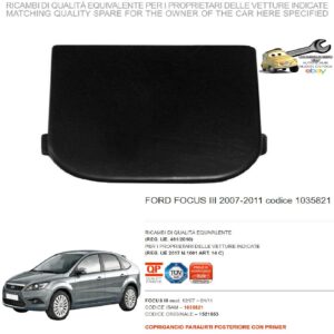 966 1035821 Per Ford Focus III 12/2007-01/2011 Coprigancio Paraurti Posteriore Primer 1521653