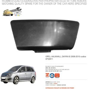 966 0732811 Per Opel Zafira B 02/2008-03/2015 Coprigancio Paraurti Anteriore Primer 1405238-13247300
