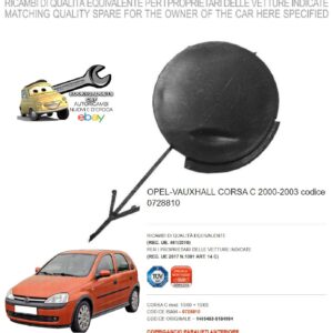 966 0728810 Per Opel Corsa C 10/2000-10/2003 Coprigancio Paraurti Anteriore 1405483-9184994