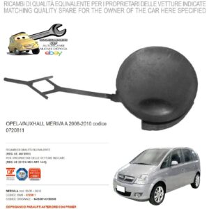 966 0720811 Per Opel Meriva A 05/2006-06/2010 Coprigancio Paraurti Anteriore Primer 1405507-93186608