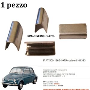 966 0101313 Per Fiat 500 N-D-F-L-R Giardiniera 1 Pezzo Coprigiunto Inox per Cornici Raschiavetro 848994