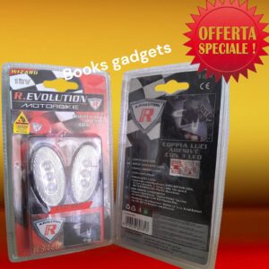 8016038603313 Coppia Luci Adesive con 3 LED ROSSO WIZARD 12V per Moto Scooter Basso Consumo