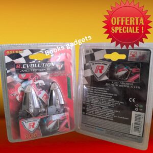8016038601425 Pinna Squalo a LED VERDE per Moto Scooter Luci Adesive Luminose Orientabili