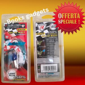 8016038600411 Lampadina Moto Scooter BLU BA15s 12V 10W Visibilità + 50% alle Tradizionali