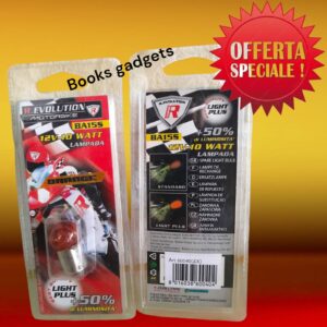 8016038600404 Lampadina Moto Scooter ARANCIO BA15s 12V 10W Visibilità + 50% alle Tradizionali