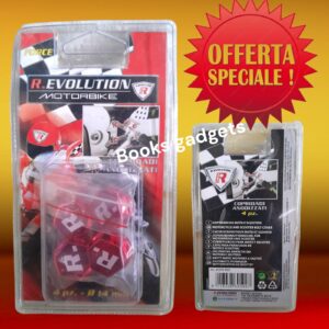 8016038605935 Copridadi (4 Pezzi) Anodizzati FORCE 8 Rosso 8mm Copribulloni Moto Design Sportivo