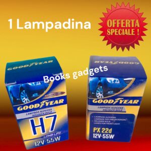 8016038770244 GOODYEAR Lampada Lampadina Alogena Auto Fari Anteriori H7 12V 55W 3000K Px 22d