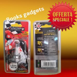 8016038600909 Lampadina Moto Scooter H7 12V 55W PX22D Alogena Luce potentissima Base Acciaio