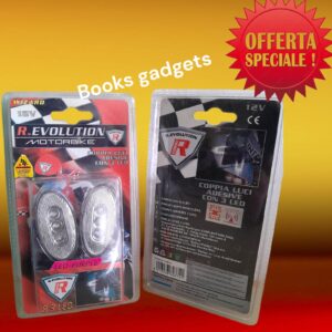 8016038603351 Coppia Luci Adesive con 3 LED VIOLA WIZARD 12V per Moto Scooter Basso Consumo