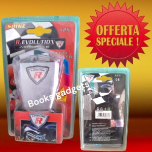 8016038603603 Proiettore Luminoso per Moto Scooter SHINE con Luce di Colore Rosso e Blu 12V