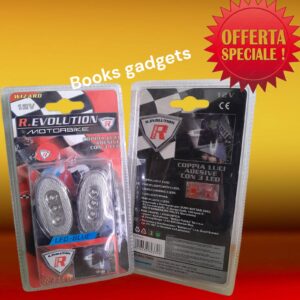 8016038603306 Coppia Luci Adesive con 3 LED BLU WIZARD 12V per Moto Scooter Basso Consumo