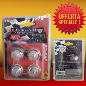 8016038603405 Luci Led Sottoscocca 4 Pezzi BIANCO First 12v Basso Consumo per Moto Scooter