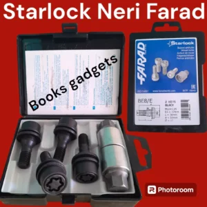 BE8/E NERI Per Alfa Romeo Junior dal 2024 Kit Bulloni Antifurto NERI Starlock Farad Cerchi in lega