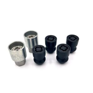 DST/E NERI Per Tesla Model Y Kit Dadi Antifurto NERI Starlock Farad per Cerchi in Lega Originali