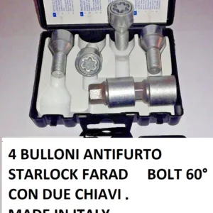 E5/E Per Fiat 600e dal 2023 Kit Bulloni Antifurto Starlock Farad per Cerchi in Acciaio