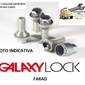 GW/M Per Great Wall Wey Coffee01 dal 2023 Kit Bulloni Antifurto Galaxy Lock Farad Cerchi Lega