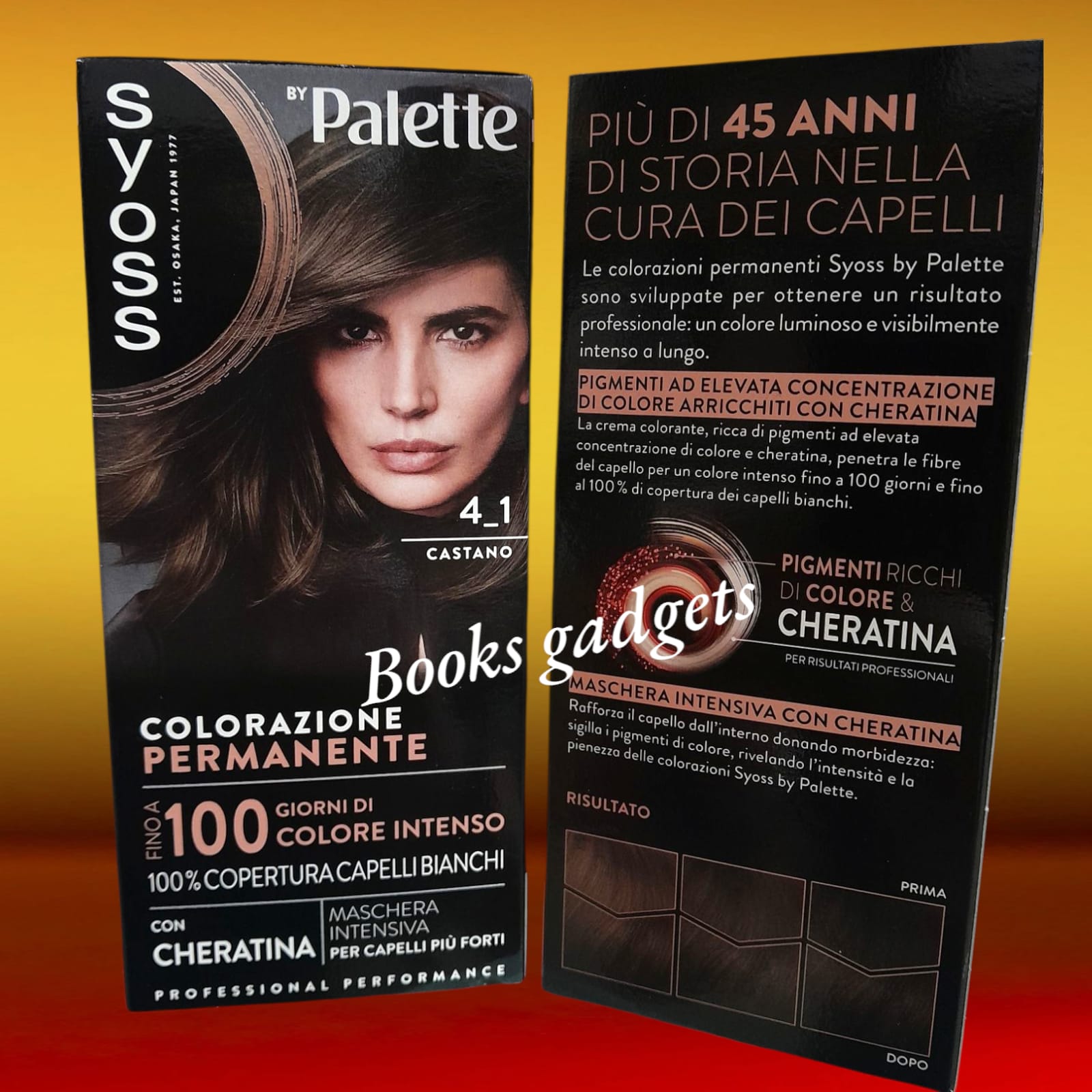 1 Confezione Syoss Palette Tintura Professionale Colorazione Permanente 4_1 Castano