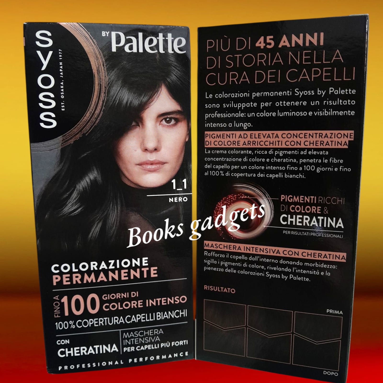 1 Confezione Syoss Palette Tintura Professionale Colorazione Permanente 1_1 Nero