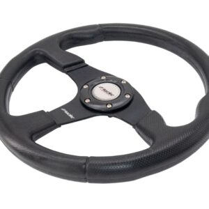 989 MATCH Volante Sportivo Match in pelle Poliuretano nero Ø 350mm Razze in Alluminio