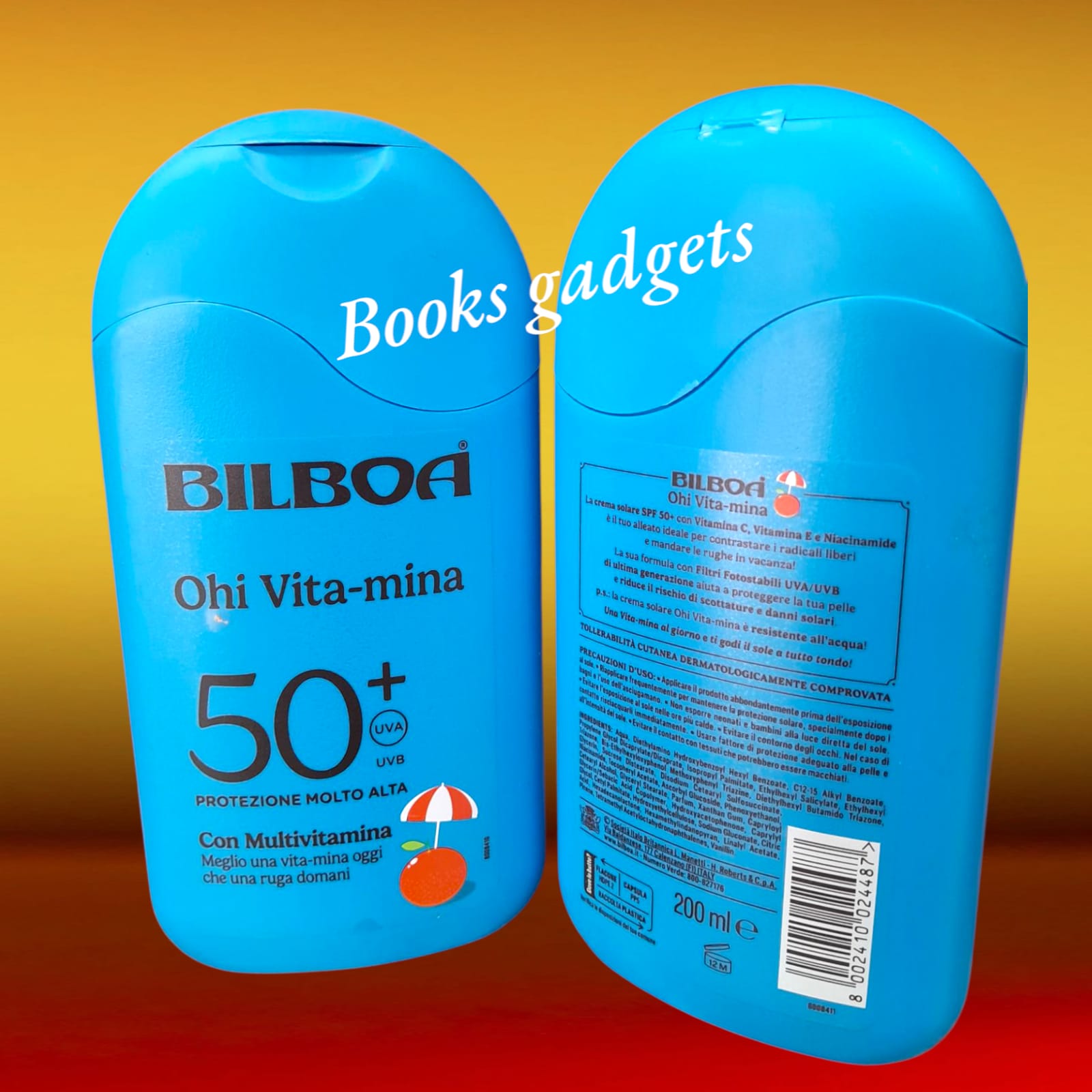 1 Flacone Bilboa Ohi Vita-mina Abbronzante SPF 50 Protezione Alta Multivitamina 200ml