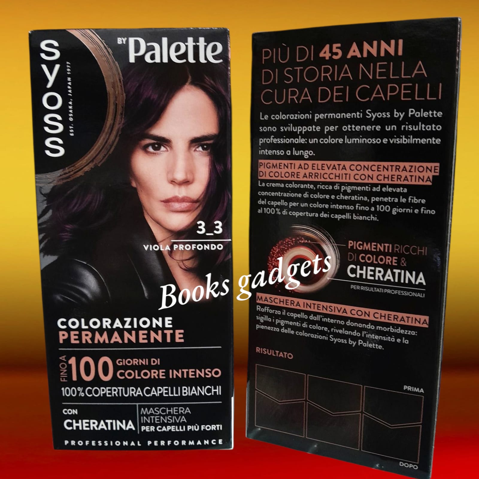 1 Confezione Syoss Palette Tintura Professionale Colorazione Permanente 3_3 Viola Profondo