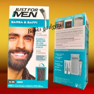 5010934009630 1 Confezione Just for Men Kit Tintura Barba Baffi M-55 NERO Senza Ammoniaca
