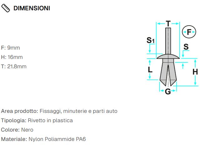 Per Citroen C5 Aircross da 2018 Kit 5pz Rivetto per Fissaggio Locari Passaruota 98173778ZD