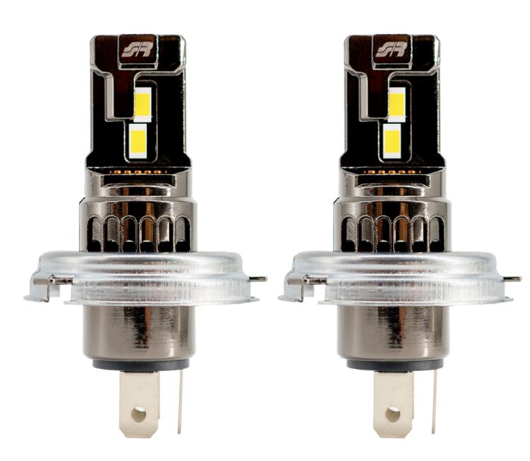 989 TZ4P45T Coppia Lampade Lampadine Led H4 P45T ILUZ TITAN 7800LM 39W 4300K Simoni Racing