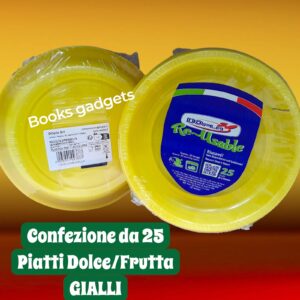 8005090023887 DOpla Piatti in Plastica Dolce/Frutta GIALLI Ø170mm
