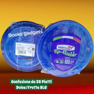 8005090023825 DOpla Piatti in Plastica Dolce/Frutta BLU Ø170mm