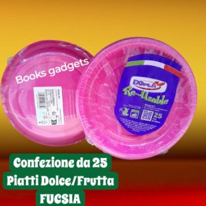 8005090023856 DOpla Piatti in Plastica Dolce/Frutta FUCSIA Ø170mm