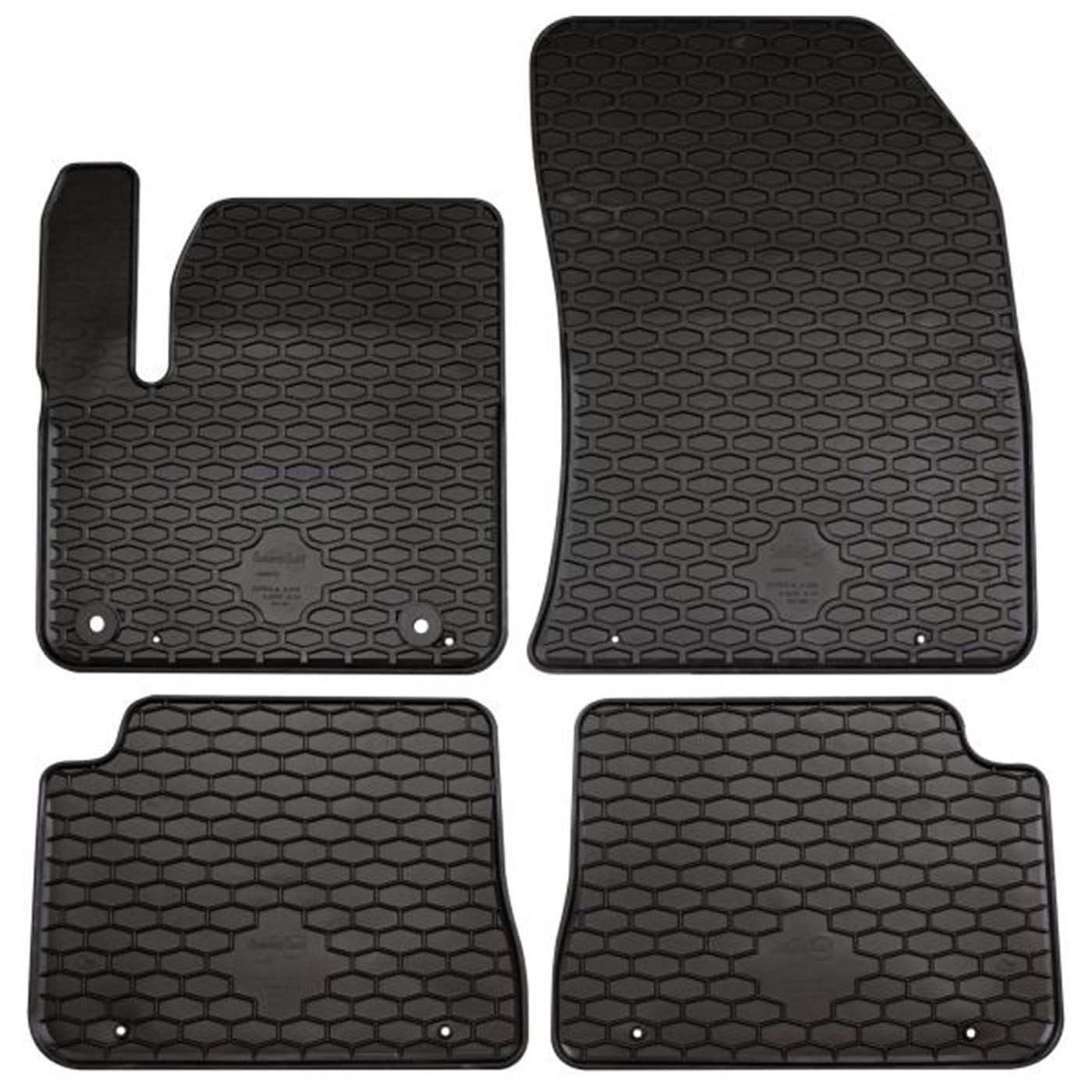 988 132418 Set 4pz Tappeti Tappetini in Gomma su Misura