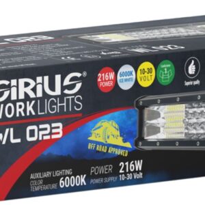 961 WL023 Sirius Barra a Led da lavoro Rettangolare 375mm 216W 10-30V 16200-Lumen 6000k
