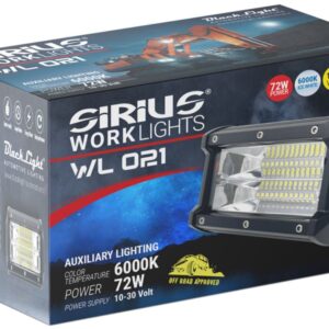 961 WL021 Sirius Barra a Led da lavoro Rettangolare 130mm 72W 10-30V 5400-Lumen 6000k