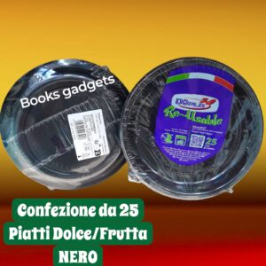 8005090023917 DOpla Piatti in Plastica Dolce/Frutta NERO Ø170mm