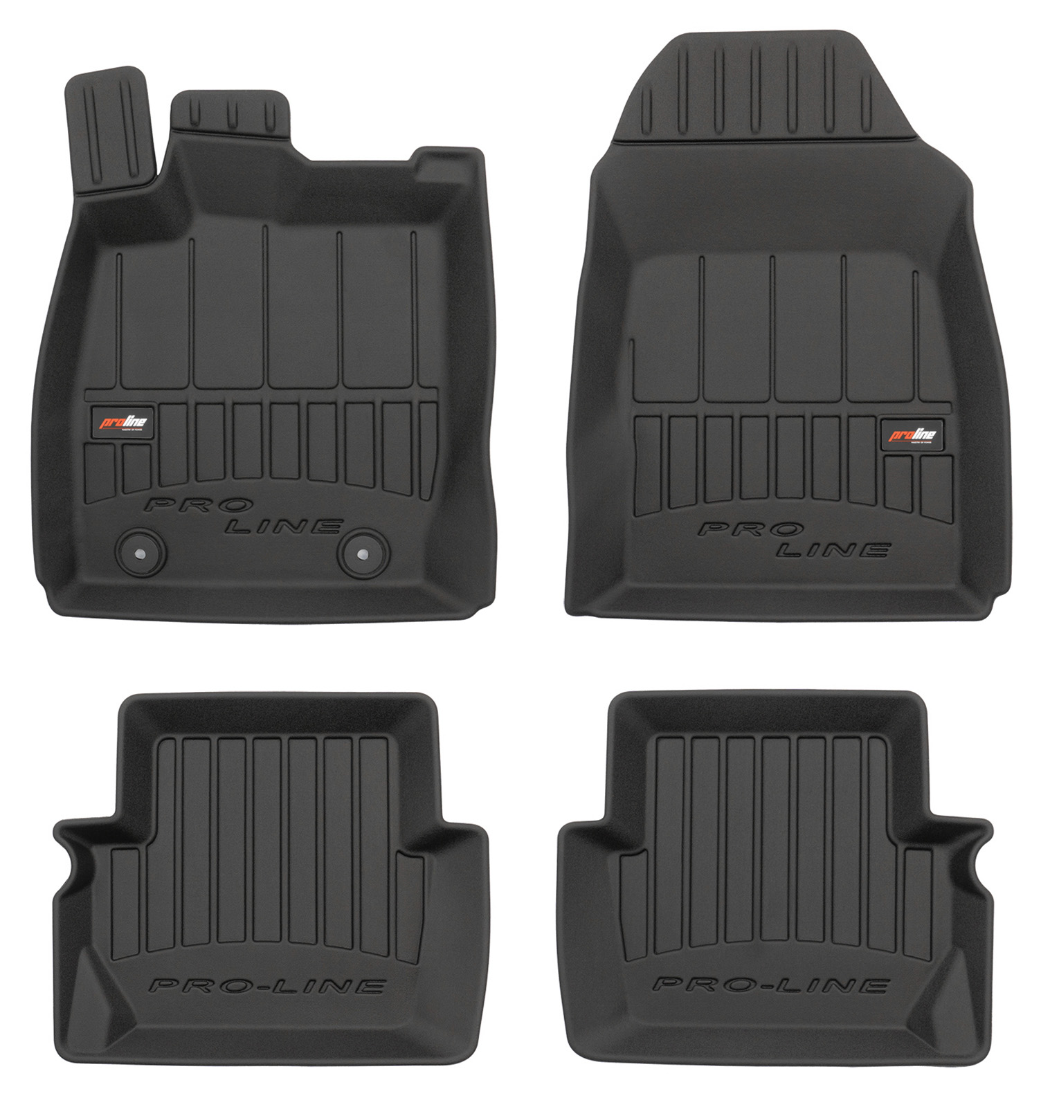 Per Ford Fiesta VI da 2008-2017 Set Tappetini su Misura in TPE con Bordi Rialzati