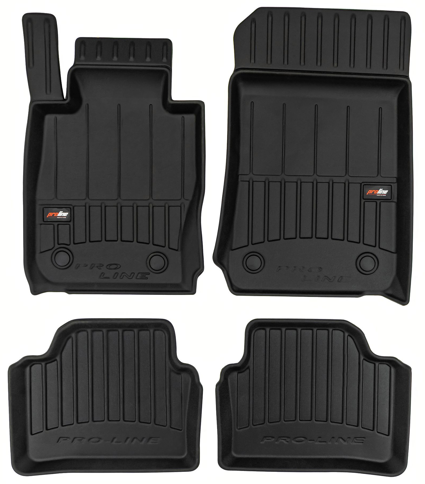 Per Bmw Serie 3 4p 2004-2012 (E90-E91) (Versione XDrive) Set Tappetini su Misura in TPE con Bordi Rialzati
