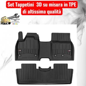 988 3D401662 Per Nissan Ariya da 2022 Set Tappetini su Misura in TPE con Bordi Rialzati