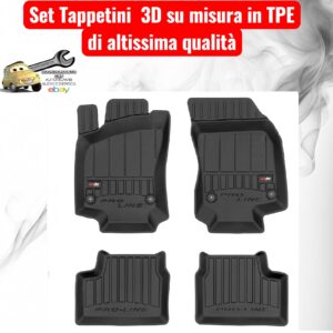988 3D407091 Per Opel Astra H da 2004-2014 Set Tappetini su Misura in TPE con Bordi Rialzati