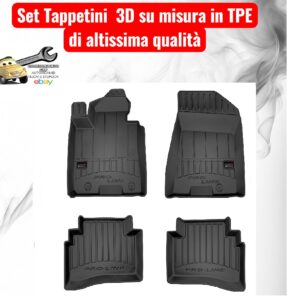 998 407138 Per Hyundai Tucson III 2015-2020 Set Tappetini su Misura in TPE con Bordi Rialzati