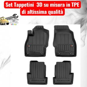 988 3D407169 Per Opel Corda D 2006-2014 Set Tappetini su Misura in TPE con Bordi Rialzati