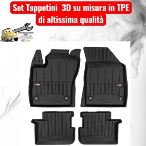 988 3D401679 Per Fiat Tipo 4 porte da 2015 Set Tappetini su Misura in TPE con Bordi Rialzati