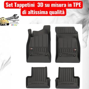 988 3D407213 Per Chevrolet Cruze I 2008-2016 Set Tappetini su Misura in TPE con Bordi Rialzati