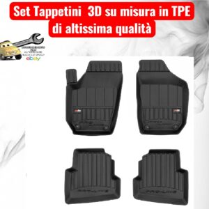 988 3D407220 Per Seat Cordoba II 2002-2009 Set Tappetini su Misura in TPE con Bordi Rialzati