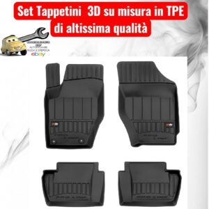 988 3D407299 Per Citroen C4 I dal 2004-2010 Set Tappetini su Misura in TPE con Bordi Rialzati