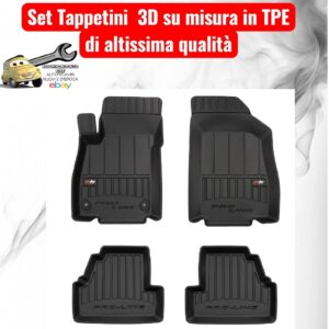 Per Chevrolet Trax 2012-2019 Set Tappetini su Misura in TPE con Bordi Rialzati
