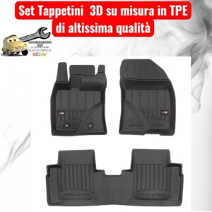 988 407398 Per Toyota Avensis III 2009-2018 Set Tappetini su Misura in TPE con Bordi Rialzati
