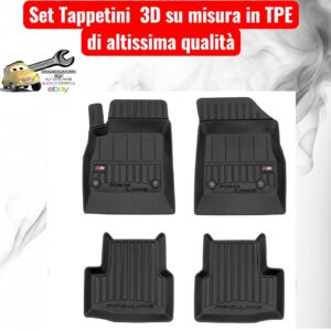 988 3D407022 Per Opel Astra K 2015-2022 Set Tappetini su Misura in TPE con Bordi Rialzati